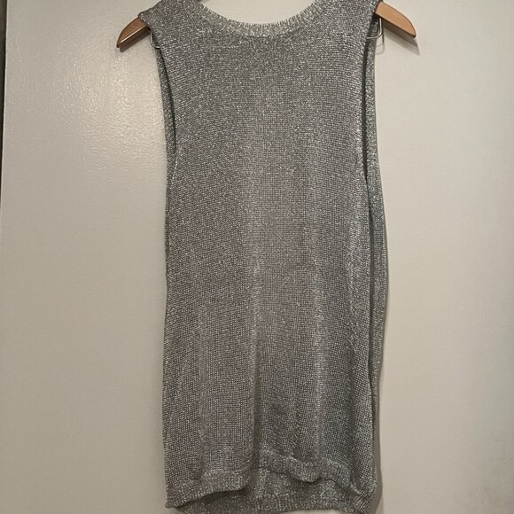 Silver Shiny Sleeveless Dress by H&M (Size‎ 6) - Picture 14 of 15
